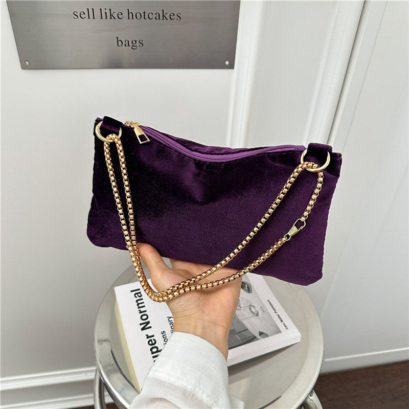 WoElegant Samt Clutch Tasche Karnz