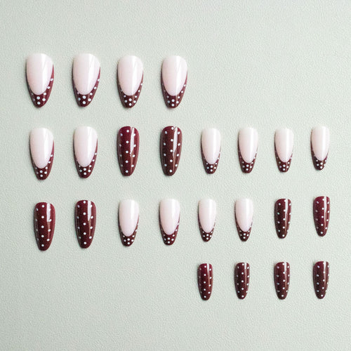 Elegantes abstraktes französisches Nagelkunst-Set