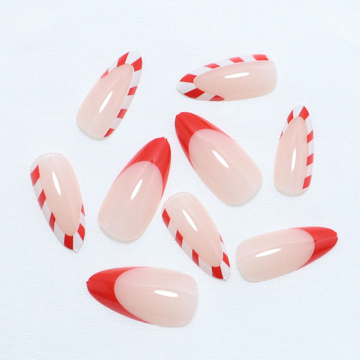 Künstlerisches Glitter Press-On Nagelset Karnz