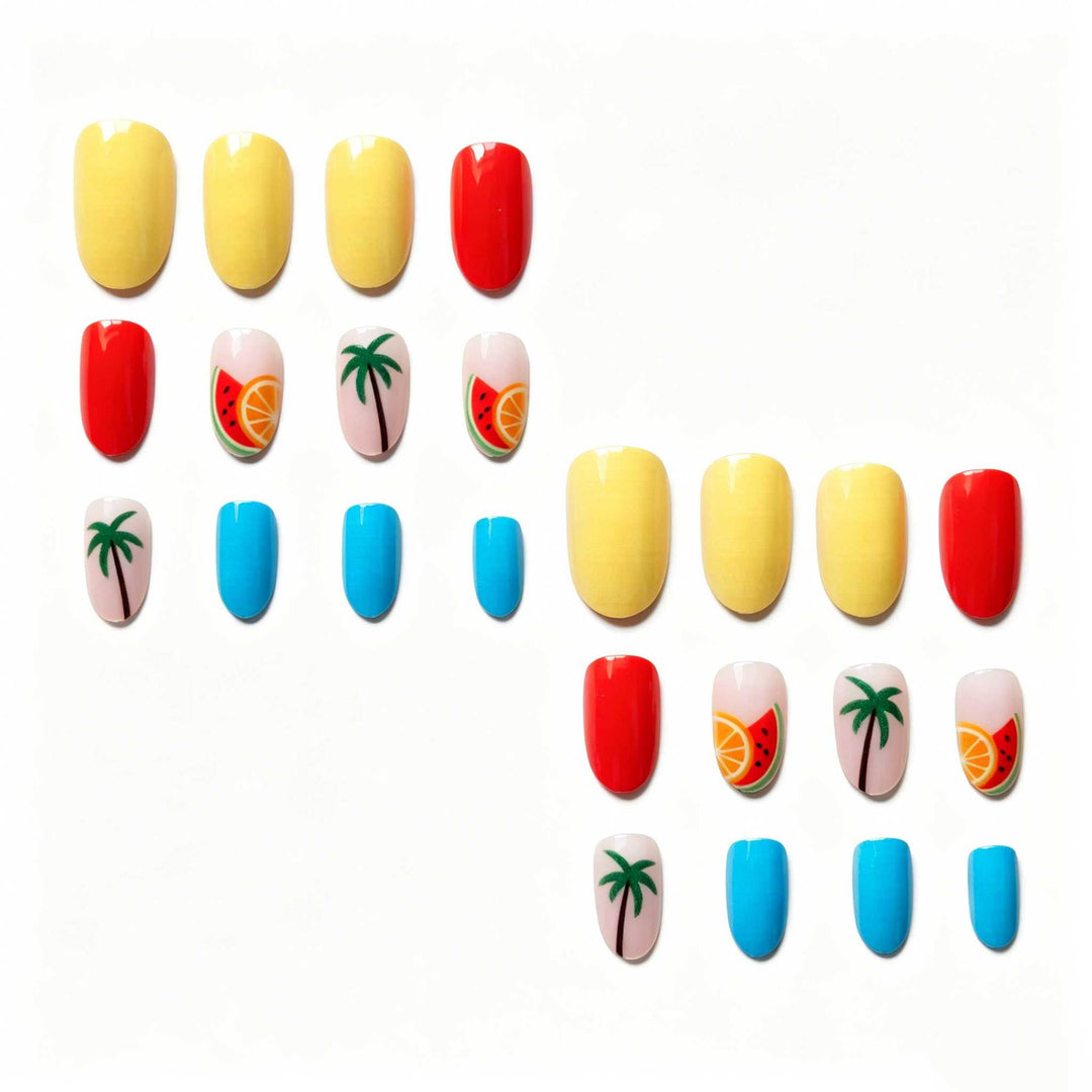 Tropisch-Frucht-Themen-Nagelkunst-Set