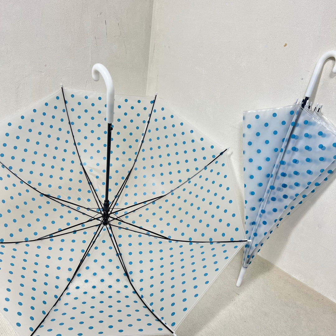 Damen transparenter Regenschirm mit Punkten Karnz