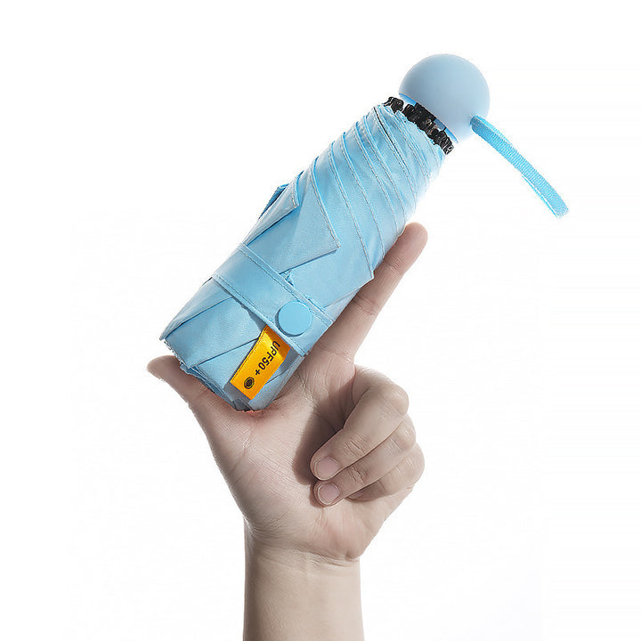Damen eleganter und kompakter UV-Schutzschirm mit versiegeltem Trageetui Karnz