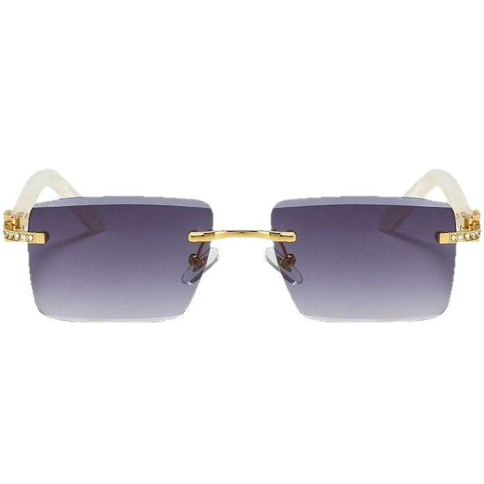Damen modische quadratische Sonnenbrille mit luxuriösem Akzent und UV-Schutz Karnz