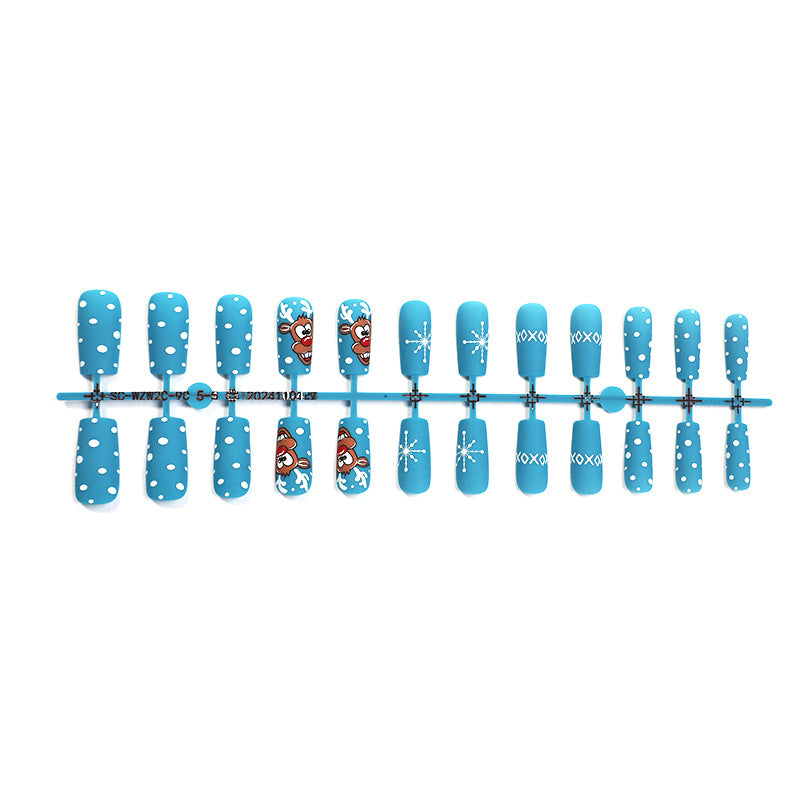 Verspielt dekoriertes Press-On Nail Art Set Karnz
