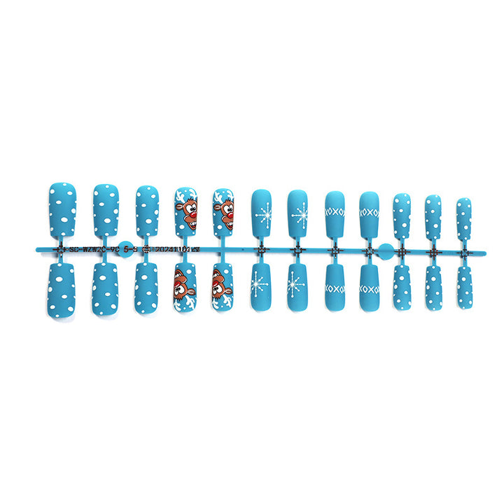 Verspielt dekoriertes Press-On Nail Art Set Karnz