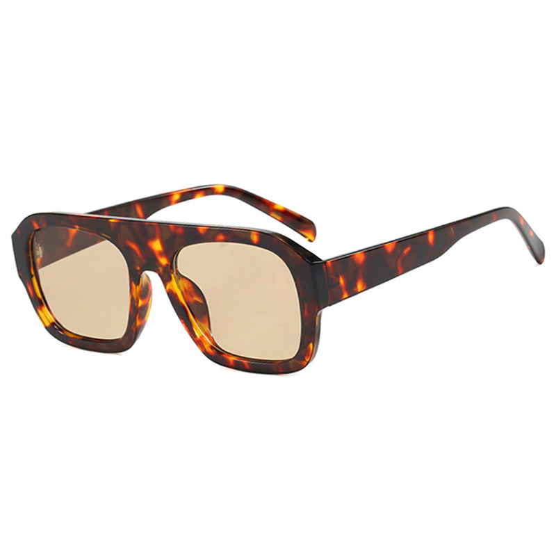 Damen modische Sonnenbrille mit robustem Rahmen und breiten Gläsern Karnz