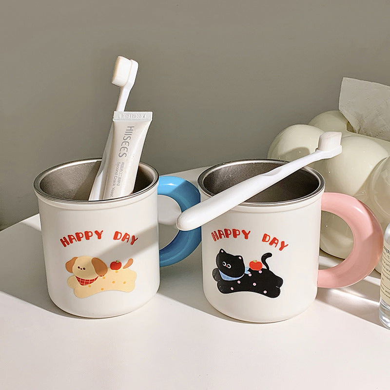 Isolierte Trinkbecher mit Fröhlichem Hunde-Design Karnz