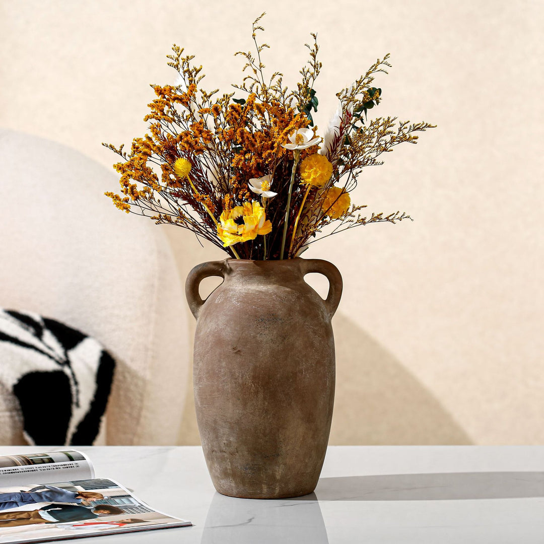 Rustikale Terrakotta Vase Karnz