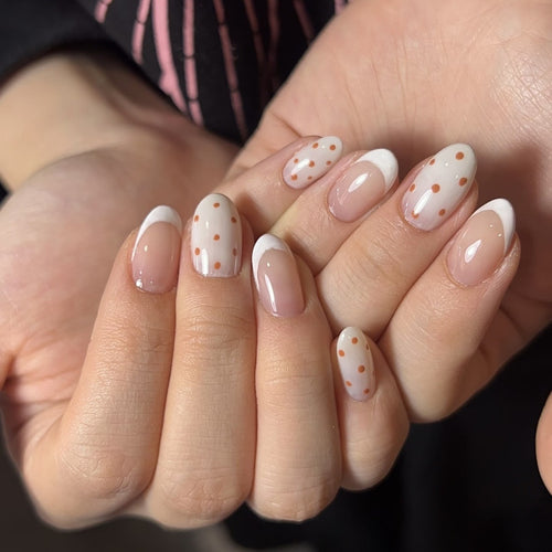 Elegante Pünktchen Press-On Nagelset