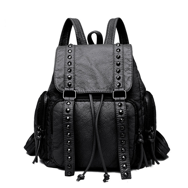 Stylische Nieten Faux-Leder Rucksack