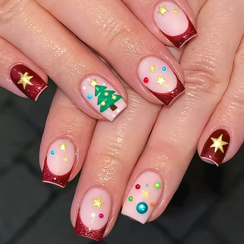 Festliche Weihnachts-Themen Gel-Nagelkunst Set Karnz