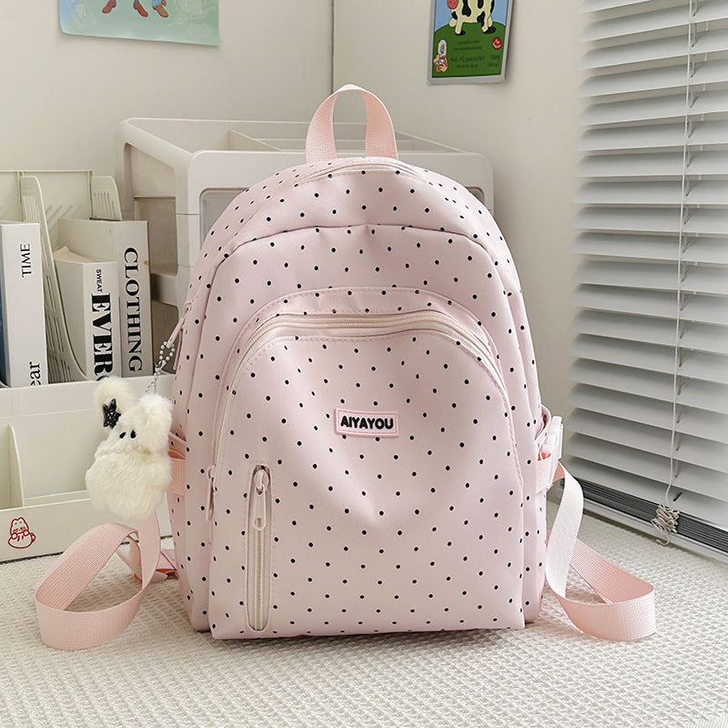 Charmanter gepunkteter Rucksack