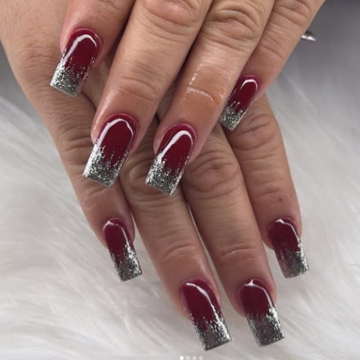 Eleganter Glitzernder Press-On Nail Set Karnz
