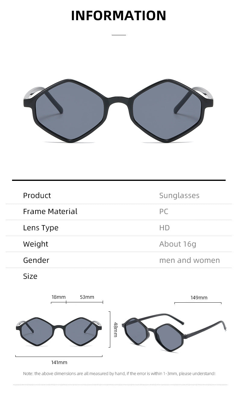 Damen stylische geometrische Sonnenbrille mit elegantem Rahmen Karnz