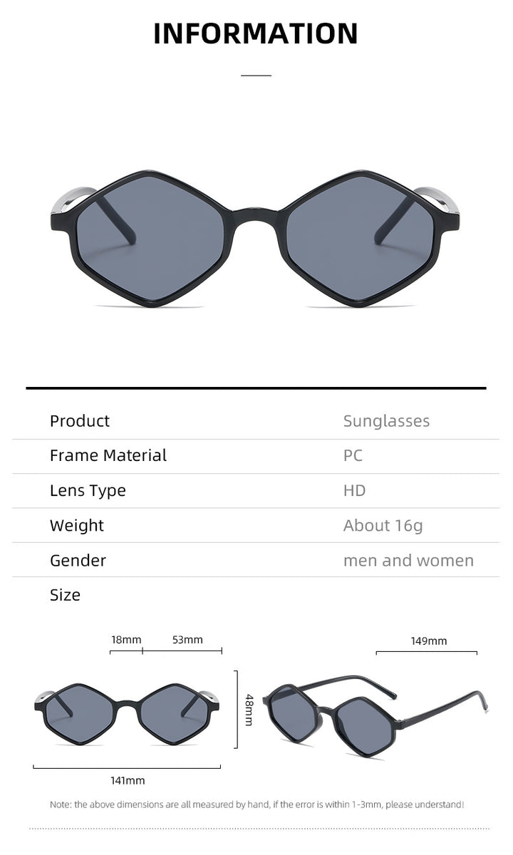Damen stylische geometrische Sonnenbrille mit elegantem Rahmen Karnz