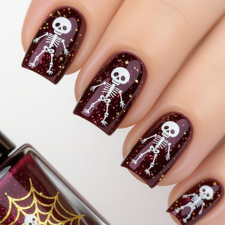 Halloween-Themen Skelett Nagelkunst Set Karnz