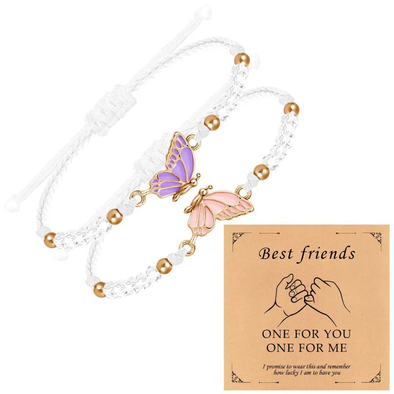 Butterfly Charm Halskette und Armband Set Karnz