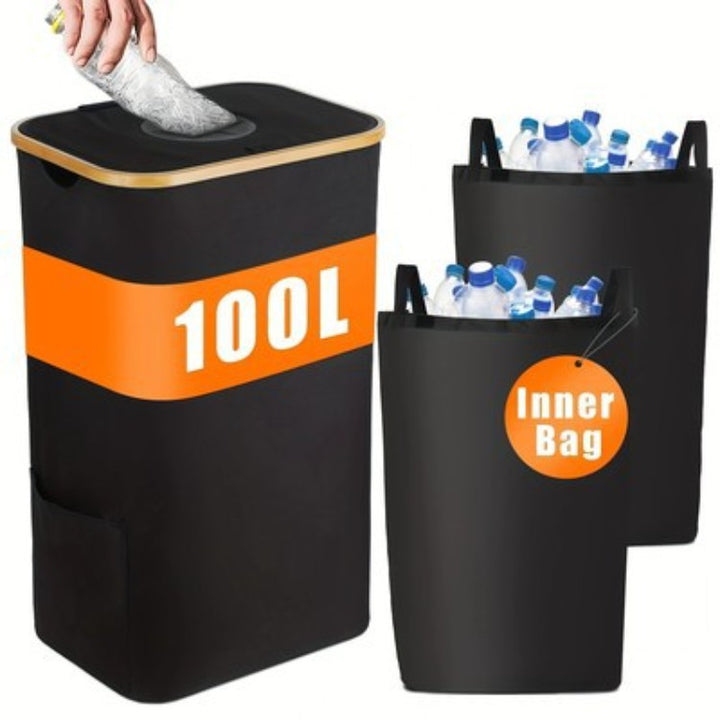 Multifunktionale Wäscheaufbewahrungsbox mit Bambusdeckel Karnz