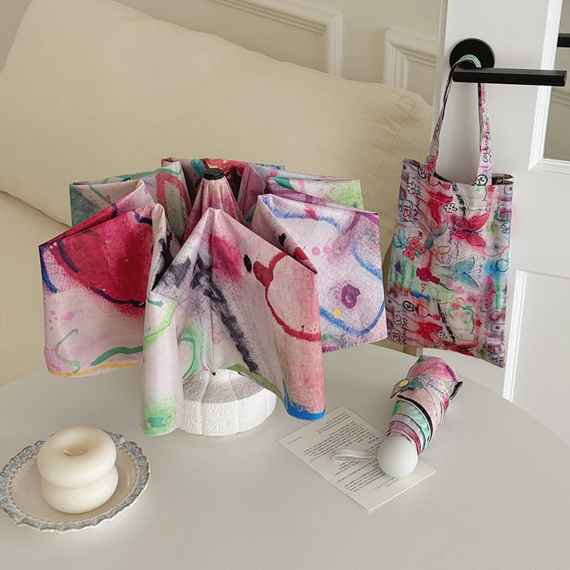 Damen Faltbare Designertasche mit kreativem Kunstmotiv Karnz
