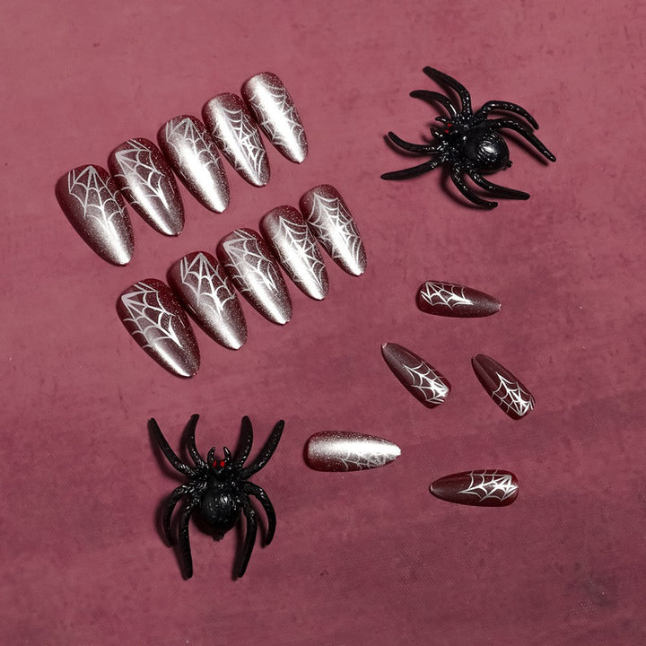 Gothic Spider Web Press-On Nails Karnz