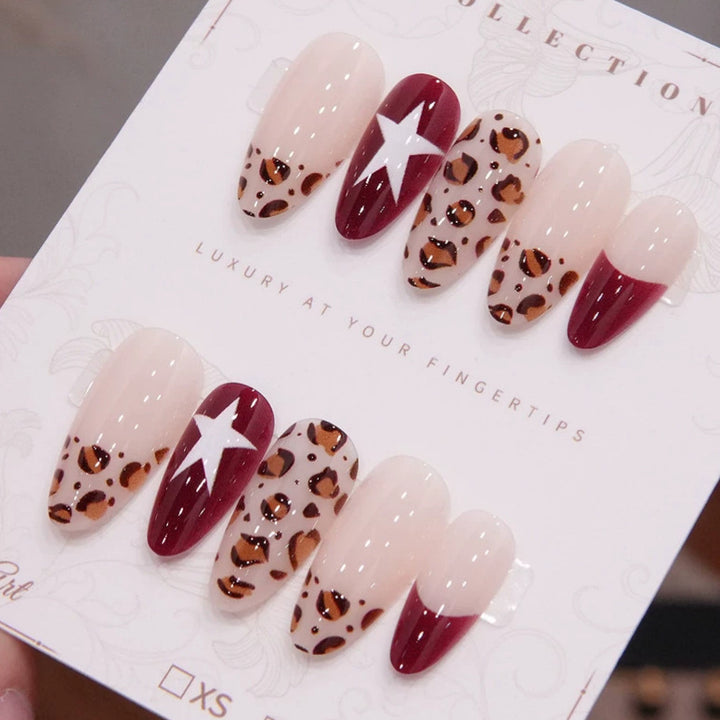 Luxuriöses Leopardenmuster Press-On Nagelset