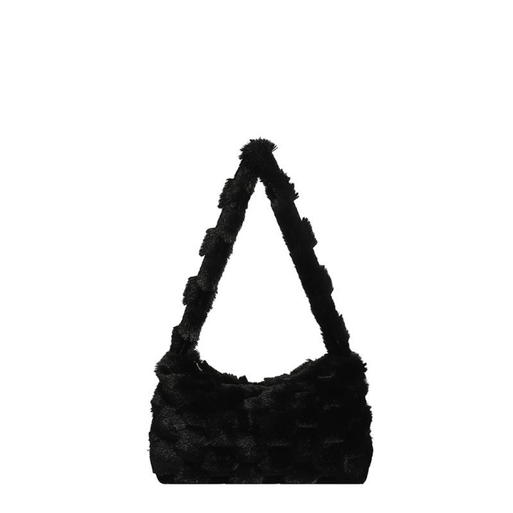 Gemütliche strukturierte Plüsch-Handtasche Karnz