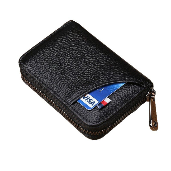 Premium Leder Reißverschluss Kartenhalter