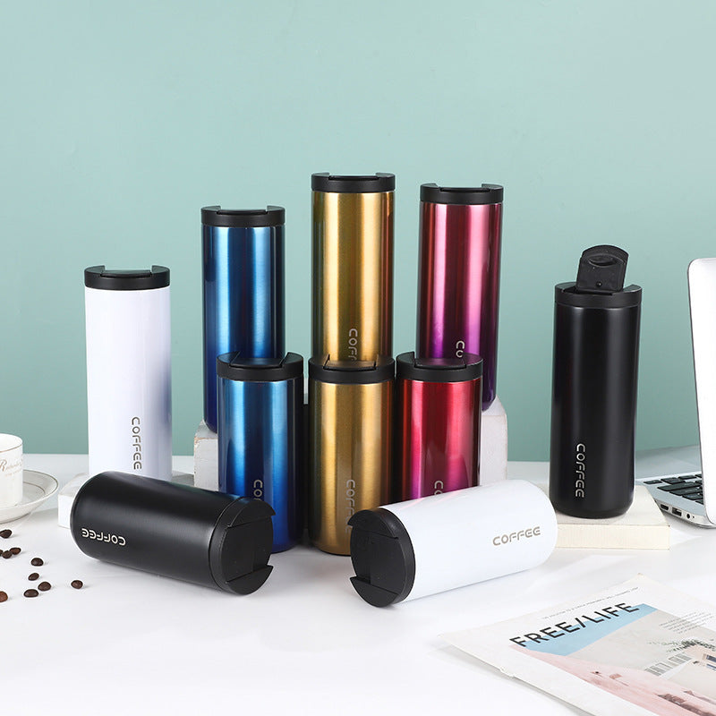 Damen isolierte Edelstahl Kaffeetasse mit elegantem Design und rutschfestem Boden Karnz