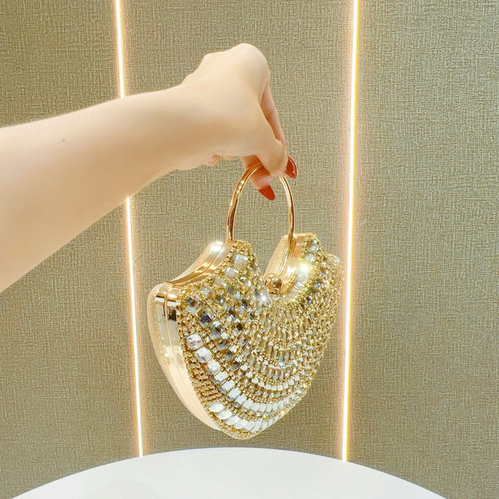 Rhinestone-beschmückte Clutch-Handtasche