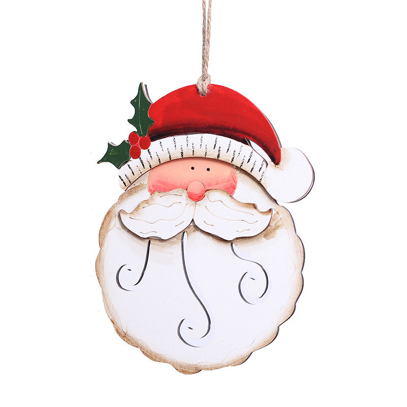 Dekorativer Holz-Santa-Kopf-ornament