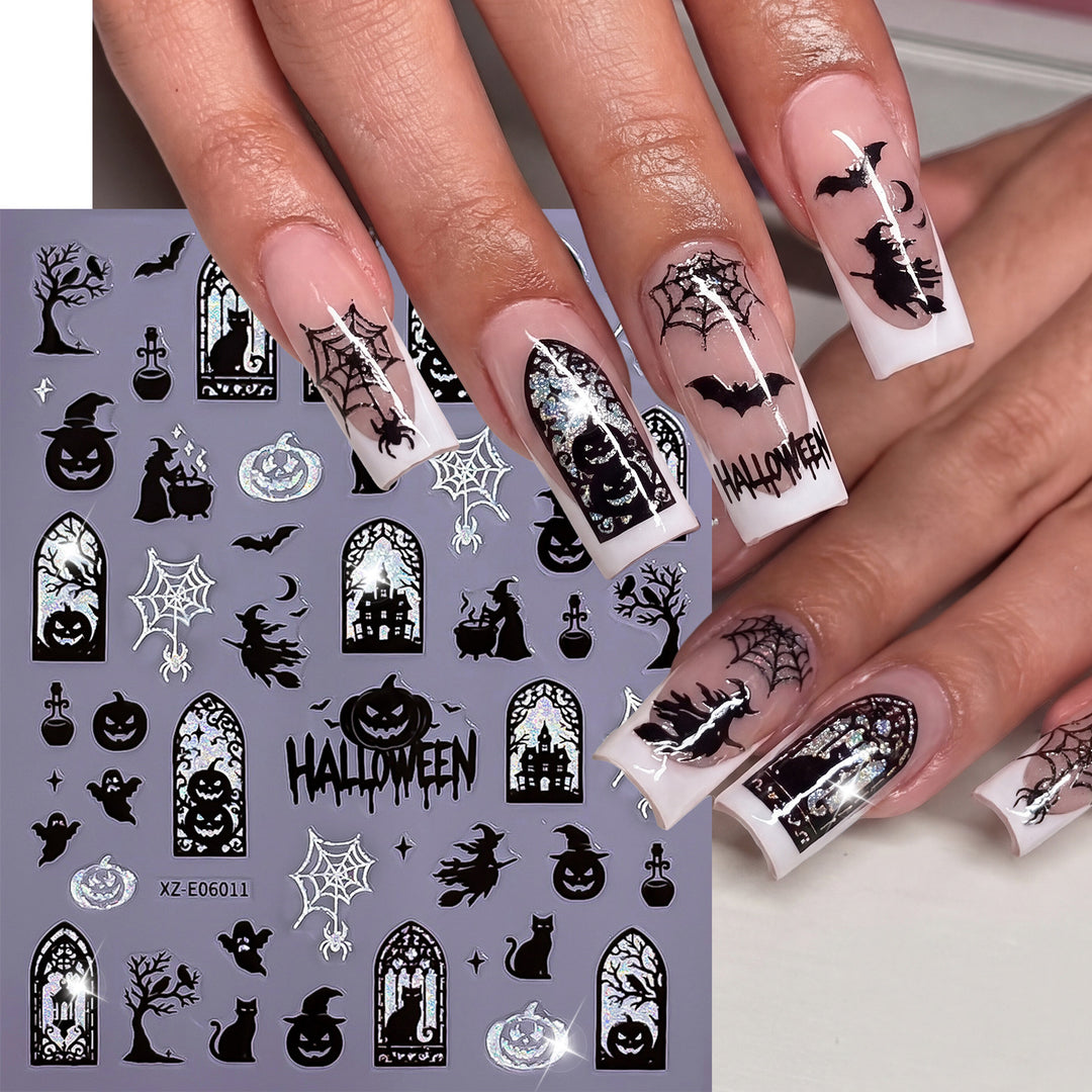 Leuchtende Geister-Nagelkunst Aufkleber Set