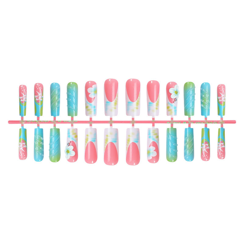 Floral-Themed Press-On Nagel Kunst Set Karnz