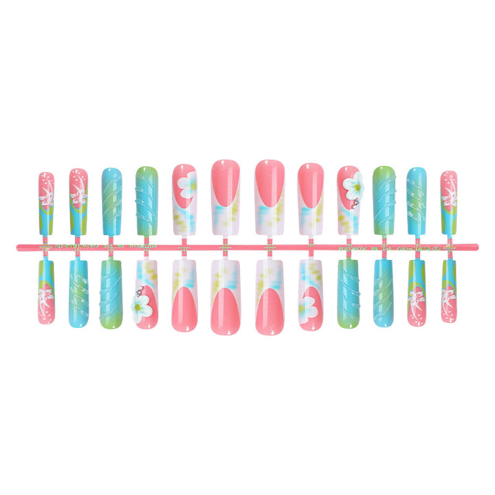 Floral-Themed Press-On Nagel Kunst Set Karnz