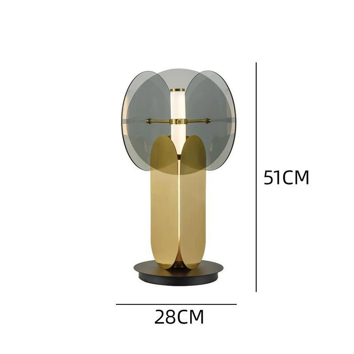 Skulpturale Glas Tischlampe