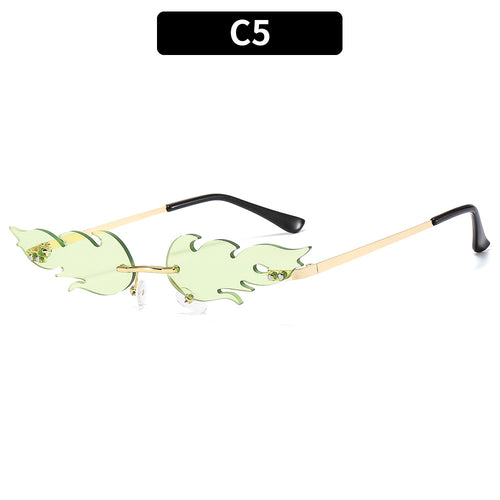 Künstlerische Flammen-Design-Brille