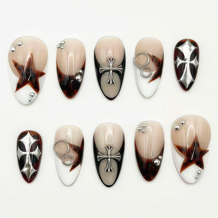 Gothic-Themen Press-On Nagelkunst Set
