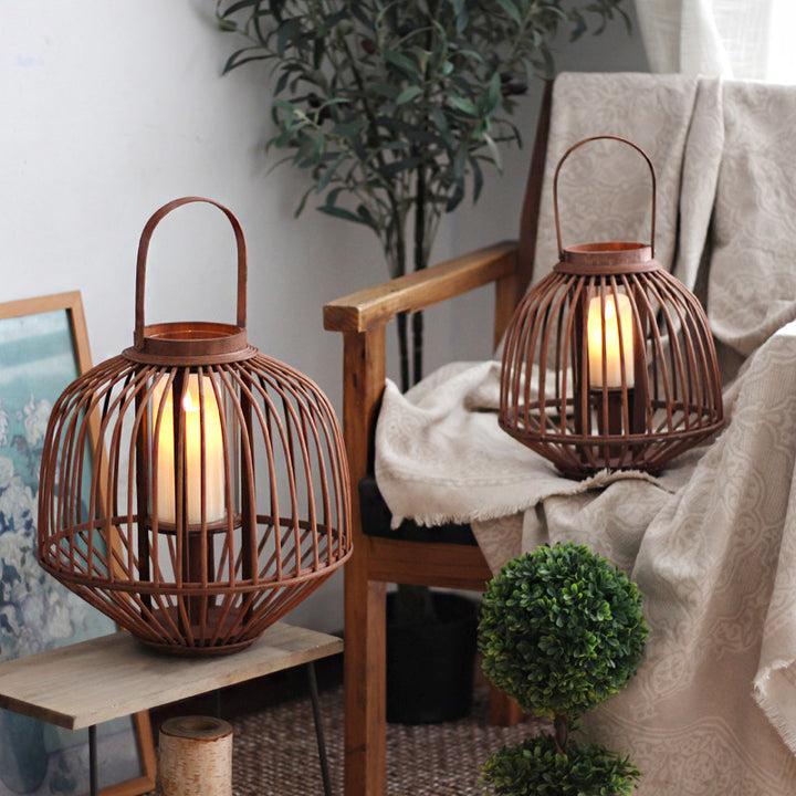 Dekorative Rattan-Laterne Karnz