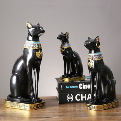Antike Ägyptische Katzenfiguren Karnz