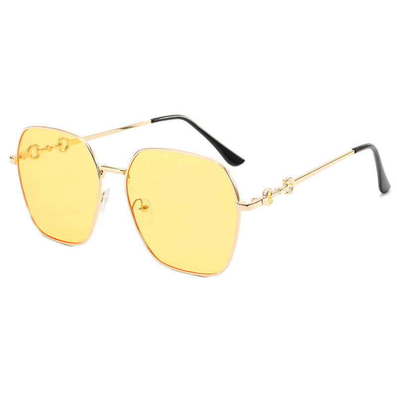 Damen geometrische Oversized Sonnenbrille Karnz