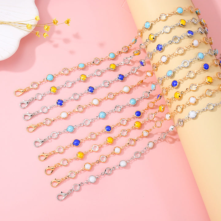 Dekorative Edelstein Fußkette Karnz