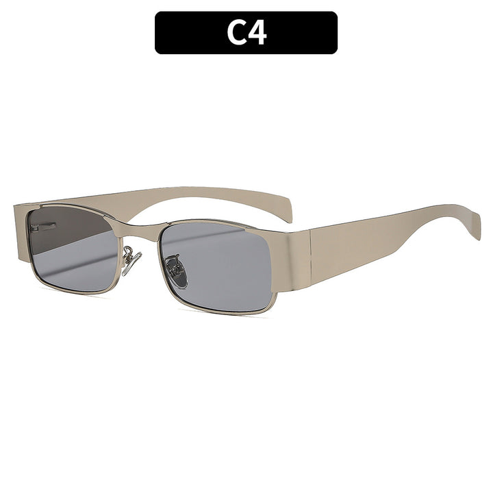 Stylische geometrische rechteckige Sonnenbrille