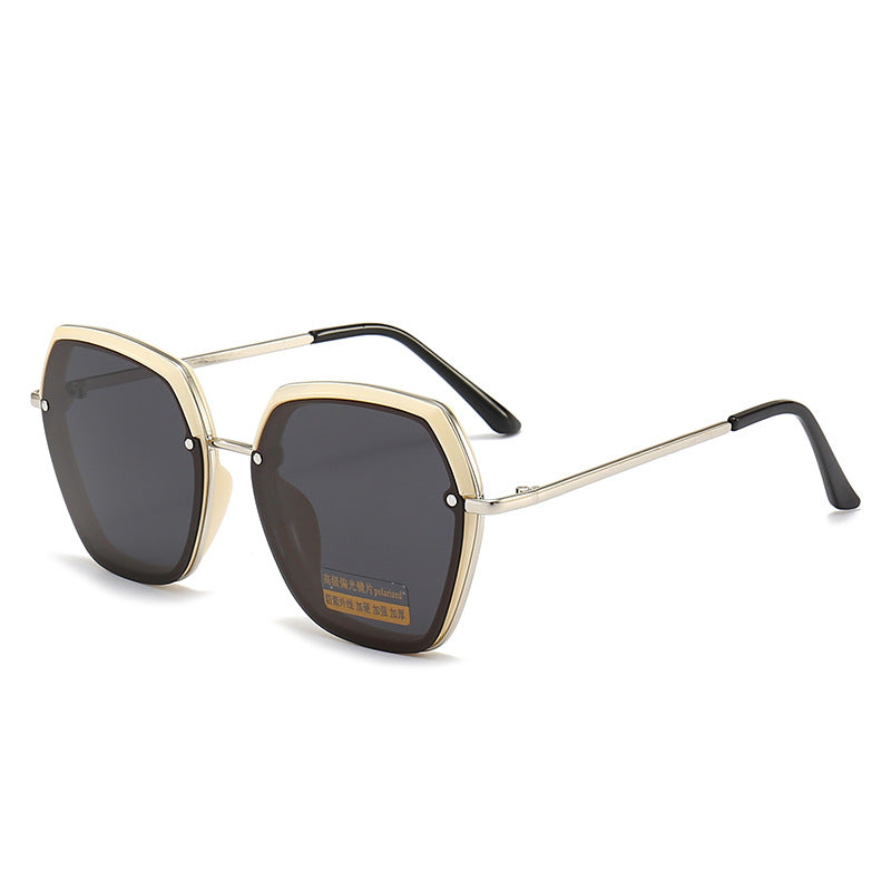 Sechseckige Rahmen Sonnenbrille