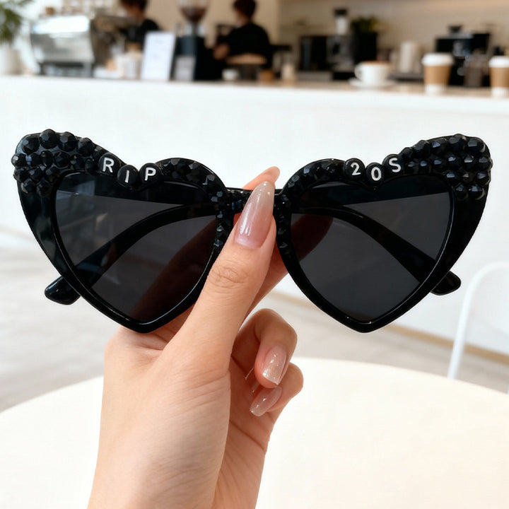Statement Herzrahmen Sonnenbrille Karnz