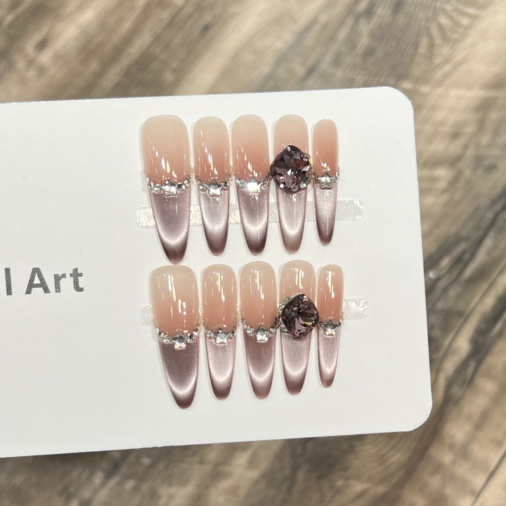 Dekorative Kristall-beschichtete Acryl-Nageltips Karnz
