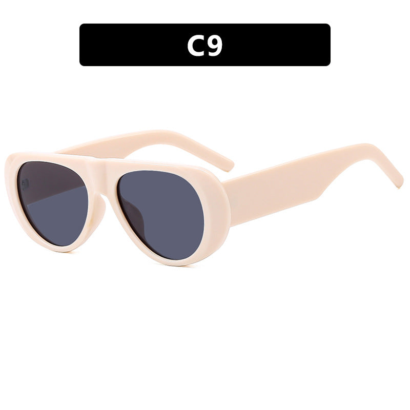 Damen modische Sonnenbrille mit futuristischem Design und polarisierten Gläsern Karnz