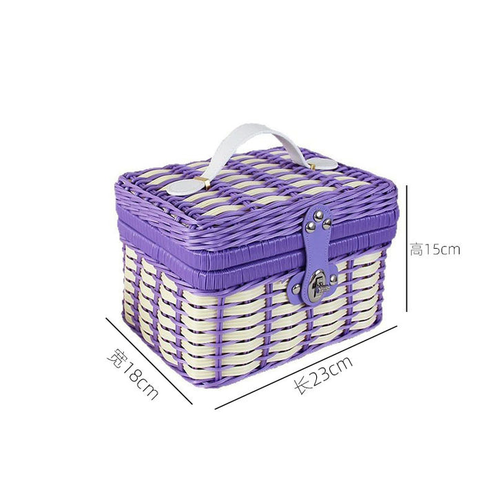 Handgefertigte Rattan Aufbewahrungsbox Karnz