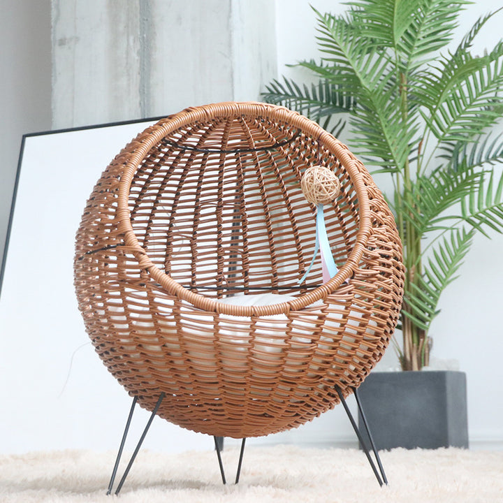 Katzenliege mit Stilvollem Rattandesign Karnz