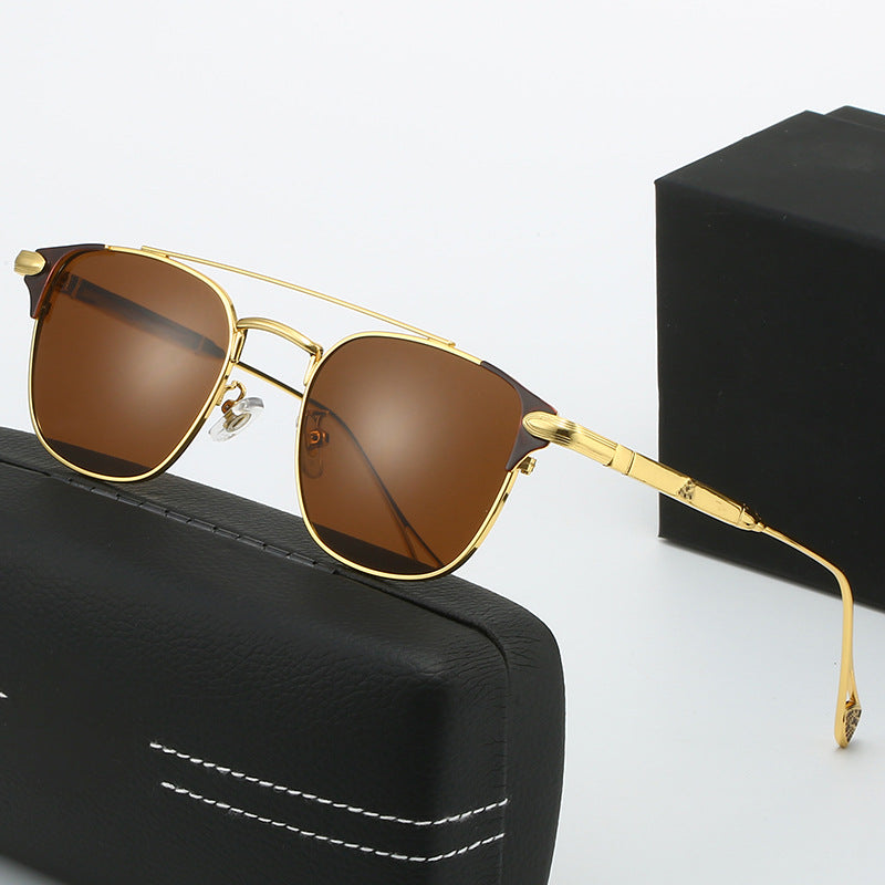 Damen modische Halbrahmen Brille Karnz