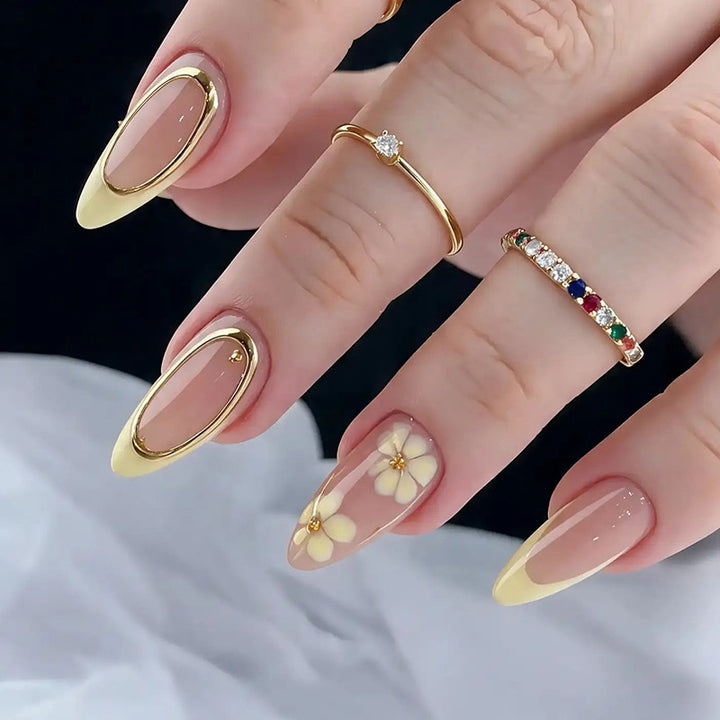 Elegante florale Acryl-Nagelkunst-Verstärkungen Karnz