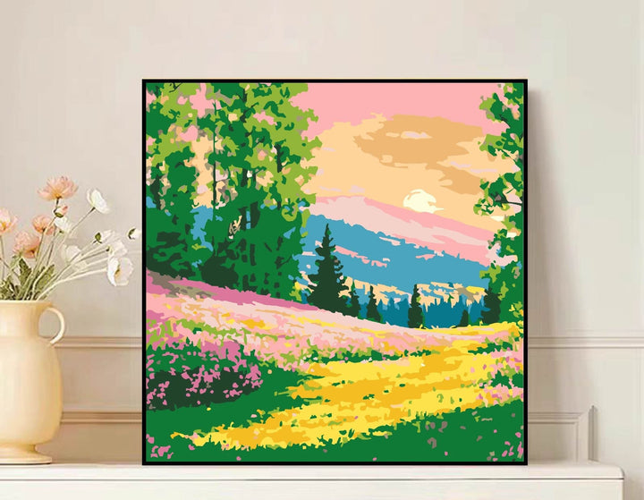 Scenic Mountain Landscape Leinwandkunst Karnz